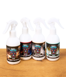 Smell Crusher Absorber Spray odor eliminator spray range in four scents