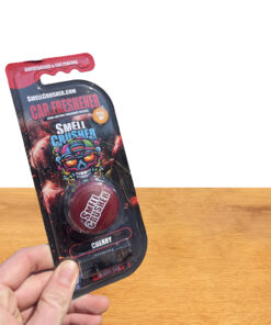 Smell Crusher Car Freshener Cherry vent clip in packaging