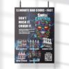 Smell Crusher promo poster "Don't Mask It. Crush It." with the odor eliminator product range